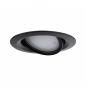 Preview: Paulmann 92459 LED Einbauleuchte Nova Plus Coin Einzelleuchte schwenkbar IP65 rund 93mm 30° Coin 6W 470lm 230V dimmbar 2700K Schwarz matt