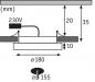 Preview: Paulmann 92946 Einbauleuchte Set Panel Areo rund IP23 LED 12W 3000K 180mm Nickel matt