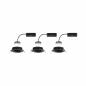 Preview: Paulmann 93080 LED Einbauleuchte Nova Plus Coin Basisset modern schwenkbar rund 84mm 50° Coin 6W dimmbar warmweiß Schwarz matt