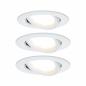 Preview: Paulmann 93449 Einbauleuchte Set Nova Coin rund schwenkbar LED 3x6.5W 2700K Weiß/Alu