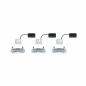 Preview: Paulmann 93456 Einbauleuchte Set Nova Coin eckig schwenkbar LED 3x6.5W 2700K Alu