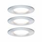 Preview: Paulmann 93462 Einbauleuchte Set Nova Coin rund starr LED 3x6.5W 2700K Alu