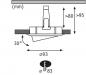Preview: Paulmann 93671 Einbauleuchte Nova Plus IP65 schwenkbar 1x6W 4000K GU10 Eisen geb