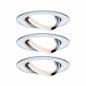 Preview: Paulmann 93880 Einbauleuchte Set Nova Plus Coin dim rund schwb LED 3x6W 2700K Chrom/Alu