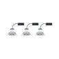 Preview: Paulmann 93880 Einbauleuchte Set Nova Plus Coin dim rund schwb LED 3x6W 2700K Chrom/Alu