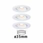 Preview: Paulmann 94293 EBL Nova mini Coin rund schwenkbar LED 3x4W 310lm Weiß matt/Alu