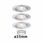 Preview: Paulmann 94297 EBL Nova mini Coin rund schwenkbar LED 3x4W 310lm Alu gedreht/Alu