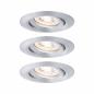 Preview: Paulmann 94297 EBL Nova mini Coin rund schwenkbar LED 3x4W 310lm Alu gedreht/Alu