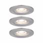 Preview: Paulmann 94301 EBL Nova mini Coin rund starr IP44 LED 3x4W 310lm Eisen geb/Alu
