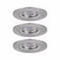 Preview: Paulmann 94301 EBL Nova mini Coin rund starr IP44 LED 3x4W 310lm Eisen geb/Alu