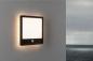 Preview: Paulmann 94665 LED Außenpanel Lamina Backlight Bewegungsmelder IP44 eckig warmweiß 14,5W Schwarz