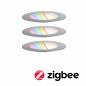 Preview: Paulmann 94752 Plug & Shine LED Bodeneinbauleuchte Smart Home Zigbee Floor RGBW 3er-Set IP67 RGBW 3x2W 21VA Edelstahl