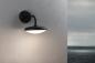 Preview: Paulmann 94758 LED Außenwandleuchte Nostro modern seewasserresistent Spritzwasser geschützt rund 180x250mm warmweiß 10W Anthrazit Aluminium