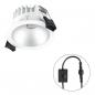 Preview: EVN C54N06011425 LED Deckeneinbauleuchte REFLECTO 6W 3000K/4000K/5700K 531lm weiß rund IP54 dimmbar Einbaudurchmesser 68mm