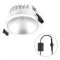 Preview: EVN C54N10011425 LED Deckeneinbauleuchte REFLECTO 10W 3000K/4000K/5700K 820lm weiß rund IP54 dimmbar Einbaudurchmesser 90mm