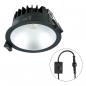 Preview: EVN C54N10091425 LED Deckeneinbauleuchte dimmbar 10W 3000K/4000K/5700K 820lm schwarz IP54 Einbaudurchmesser 90 mm
