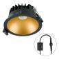 Preview: EVN C54N10092125 LED Deckeneinbauleuchte dimmbar 10W 3000K/4000K/5700K 820lm schwarz IP54 Einbaudurchmesser 90 mm