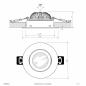 Preview: EVN E4406090125 COMPACTO68 Tunable White LED Deckeneinbauleuchte rund schwenkbar 6W 2700K-6500K 460lm schwarz IP44 Einbaudurchmesser 68 mm