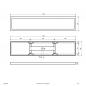 Preview: EVN EPSU150125 LED Deckenanbaupanel rechteckig 1525x325 mm 25–42W 3000/4000K IP40