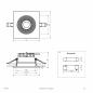 Preview: EVN ES54104125 LED Deckeneinbauleuchte quadratisch 10W 3000K/4000K/5700K weiß Notlicht IP54 Einbaudurchmesser 90 mm