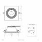 Preview: EVN ES54284925 LED Deckeneinbauleuchte Notlicht 28W 3000K/4000K/5700K weiß quadratisch dimmbar? Einbaudurchmesser 165 mm