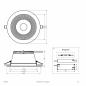 Preview: DECIDE ET54350925 LED Deckeneinbauleuchte rund 35W 3000K/4000K/5700K 4375lm IP54 schwarz dimmbar Einbaudurchmesser 195mm