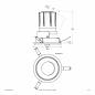 Preview: EVN F01R11AM3830L24P COB-LED Deckeneinbauleuchte dimmbar 38W 3000K 4433lm 24° weiß Einbaudurchmesser 150 mm
