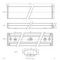Preview: EVN FLD150125 LED Anbaupanel 1500x164 mm IP54 DALI-2 5850–6300 lm 3000/4000 K 105°