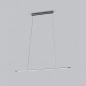 Preview: Helestra LEDA Filigrane LED Balken Pendelleuchte titangrau eloxiert 133cm
