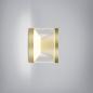 Preview: Helestra PORO Wandleuchte mattgold – dekorative Innenleuchte mit indirektem Licht