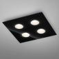Preview: HELESTRA NOMI LED Deckenleuchte 28 W 3180 lm 2700 K Warmweiß 4-flammig dimmbar Schwarz