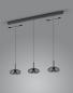 Preview: HELESTRA SICA LED Pendelleuchte 3-flammig 27 W 2780 lm 2700 K Warmweiß dimmbar Schwarz matt