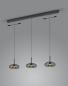 Preview: HELESTRA SICA LED Pendelleuchte 3-flammig 27 W 2780 lm 2700 K Warmweiß dimmbar Schwarz Gold