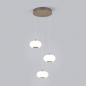 Preview: HELESTRA SAPO LED-Pendelleuchte 3-flammig rund 36 W 3270 lm 2700 K Warmweiß Plus 36° 230 V dimmbar Coffee