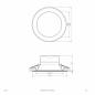 Preview: EVN L1200125 LED Einbaupanel 14W 1583lm 3000K/4000K/6000K IP44 rund weiß Ø145mm Einbaudurchmesser 112mm
