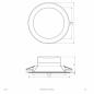 Preview: EVN L1500125 LED Einbaupanel 17W 1823lm 3000K/4000K/6000K IP44 rund weiß Ø174mm Einbaudurchmesser 135mm
