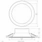 Preview: EVN L2100125 LED Einbaupanel 25W 2673lm 3000K/4000K/6000K IP44 rund weiß Ø244mm Einbaudurchmesser 195mm