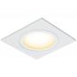 Preview: EVN Quadratische LED-Deckenleuchte in schlichtem Weiß IP20 3W 3000K warmweißes Licht EinbauØ55