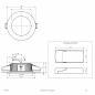 Preview: LED Deckeneinbauleuchte 11-15W 3000K/4000K DALI-2 IP54 Chrom Ø120mm Einbaudurchmesser 100mm