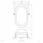 Preview: EVN Ovale LED-Anbauleuchte, IP54 LA120125