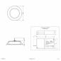 Preview: EVN LD54250125 LED Deckeneinbauleuchte | 25 W | 2500–2600 lm | 3000–5700 K | Ø 190 mm | DALI/DALI-2 dimmbar | Einbaudurchmesser 160 mm
