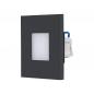 Preview: EVN LED Wandeinbauleuchte anthrazit IP44 1.8W 3000K warmweißes Licht feuchtraumgeeignet