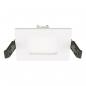Preview: EVN LED Einbaupanel LTQ090125 5W 470lm 3000K/4000K weiß quadratisch IP54 Einbaudurchmesser 78 mm