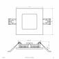Preview: EVN LED Einbaupanel LTQ090125 5W 470lm 3000K/4000K weiß quadratisch IP54 Einbaudurchmesser 78 mm