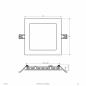 Preview: EVN LTQ170125 LED Einbaupanel 12 W 3000K/4000K 1128 lm IP54 weiß quadratisch Einbaumaß 156 x 156 mm