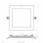 Preview: EVN LTQ220125 LED Einbaupanel 18 W 3000K/4000K 1692 lm IP54 weiß quadratisch Einbaumaß 206 x 206 mm