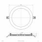 Preview: LED Einbaupanel rund 18W 3000K/4000K weiß IP54 225mm Einbaudurchmesser 206mm
