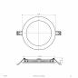 Preview: EVN LED Einbaupanel LTWR170125 | 12 W | 1030 lm | 2700–5700 K Tunable White | DALI-2 dimmbar | Weiß | Einbaudurchmesser 157 mm
