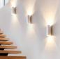 Preview: Mylight LED Wandleuchte FÖHR dimmbar in silber IP54 - Up & Down Light