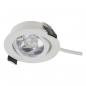 Preview: EVN P23030102 LED Deckeneinbauleuchte 3W 3000K Weiß schwenkbar IP20 Einbaudurchmesser 55 mm